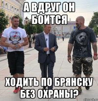 А вдруг он боится Ходить по Брянску без охраны?