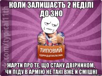 Коли залишаєть 2 неділі до ЗНО Жарти про те, що стану двірником, чи піду в армію не такі вже й смішні