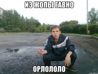 из жопы гавно орлололо