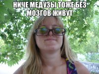 ниче медузы тоже без мозгов живут 