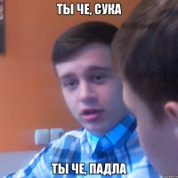Ты че, сука Ты че, падла
