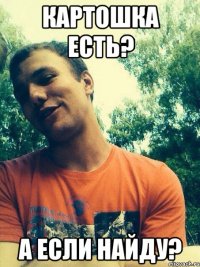 картошка есть? а если найду?