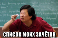  Список моих зачётов
