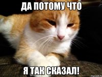 да потому что я так сказал!