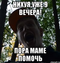 Нихуя,уже 9 вечера! Пора маме помочь