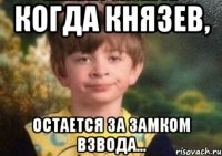 Когда Князев, Остается за замком взвода...