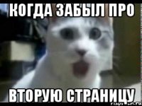Когда забыл про вторую страницу