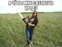 А чё ты мне сделаешь урод? 
