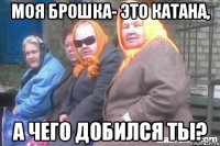 Моя брошка- это катана, а чего добился ты?