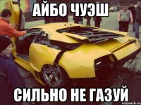 АЙБО ЧУЭШ СИЛЬНО НЕ ГАЗУЙ
