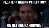 родители нашли репетитора на летние каникулы