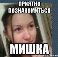 приятно познакомиться мишка