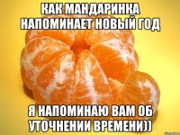 как мандаринка напоминает Новый год Я напоминаю Вам об уточнении времени))