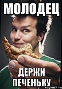 молодец держи печеньку