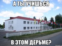 А ТЫ УЧИШЬСЯ В ЭТОМ ДЕРЬМЕ?