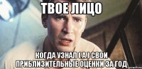 твое лицо когда узнал ( а ) свои приблизительные оценки за год