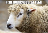 Я же волнуюсь за тебя. 