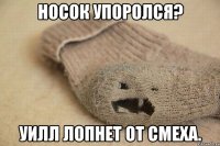 Носок упоролся? Уилл лопнет от смеха.
