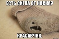 Есть сигна от Носка? Красавчик.