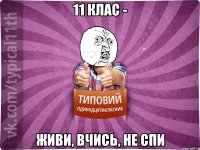11 клас - живи, вчись, не спи