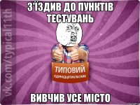 з'їздив до пунктів тестувань вивчив усе місто
