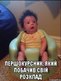  ПЕРШОКУРСНИК, ЯКИЙ ПОБАЧИВ СВІЙ РОЗКЛАД