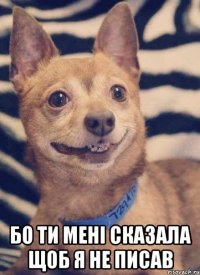  бо ти мені сказала щоб я не писав