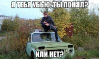 Я тебя убью, ты понял? Или нет?