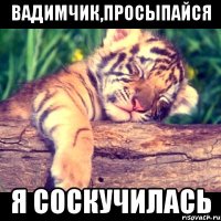 Вадимчик,просыпайся Я соскучилась