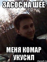 Засос на шее Меня комар укусил