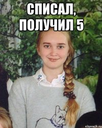 Списал, получил 5 