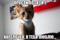 Прости позязя :( Ангелочек, я тебя люблю...