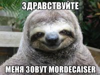 здравствуйте меня зовут Mordecaiser