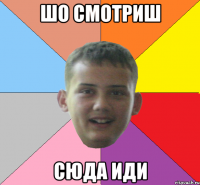 шо смотриш сюда иди
