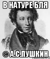 в натуре бля © А.С.Пушкин