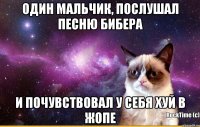 Один мальчик, послушал песню бибера и почувствовал у себя хуй в жопе