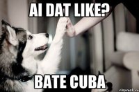 ai dat like? bate cuba