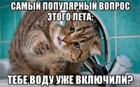 Самый популярный вопрос этого лета: Тебе воду уже включили?
