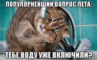 Популярнейший вопрос лета: Тебе воду уже включили?