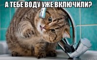 а Тебе воду уже включили? 