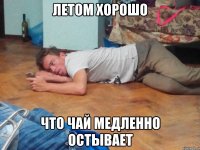 летом хорошо что чай медленно остывает