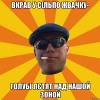 Вкрав у сільпо жвачку- голубі лєтят над нашой зоной