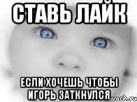 Ставь лайк Если хочешь чтобы Игорь заткнулся