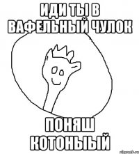 иди ты в вафельный чулок поняш котоныый