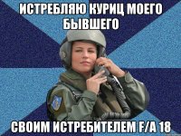 Истребляю куриц моего бывшего Своим истребителем F/A 18