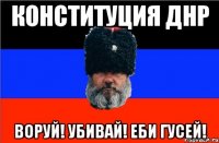 Конституция ДНР Воруй! Убивай! Еби гусей!