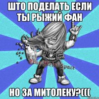 што поделать если ты рыжий фан но за митолеку?(((