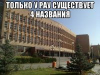 Только у РАУ существует 4 названия 