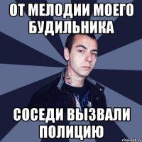 От мелодии моего будильника Соседи вызвали полицию