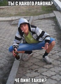ты с какого района? чё пинг такой?